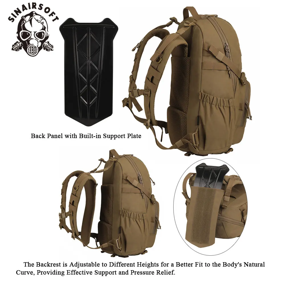 Mochila táctica MOLLE impermeable de nailon ripstop desmontable - imagen 2