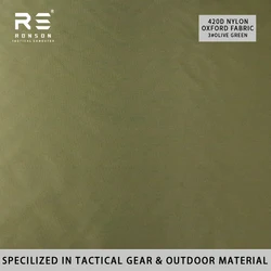 Tela Oxford impermeable de nailon PU verde oliva para equipo táctico