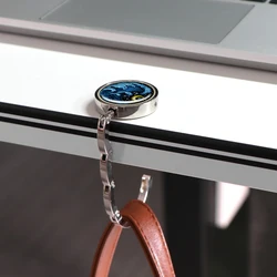 Ganchos antideslizantes plegables de metal para bolsas de mano