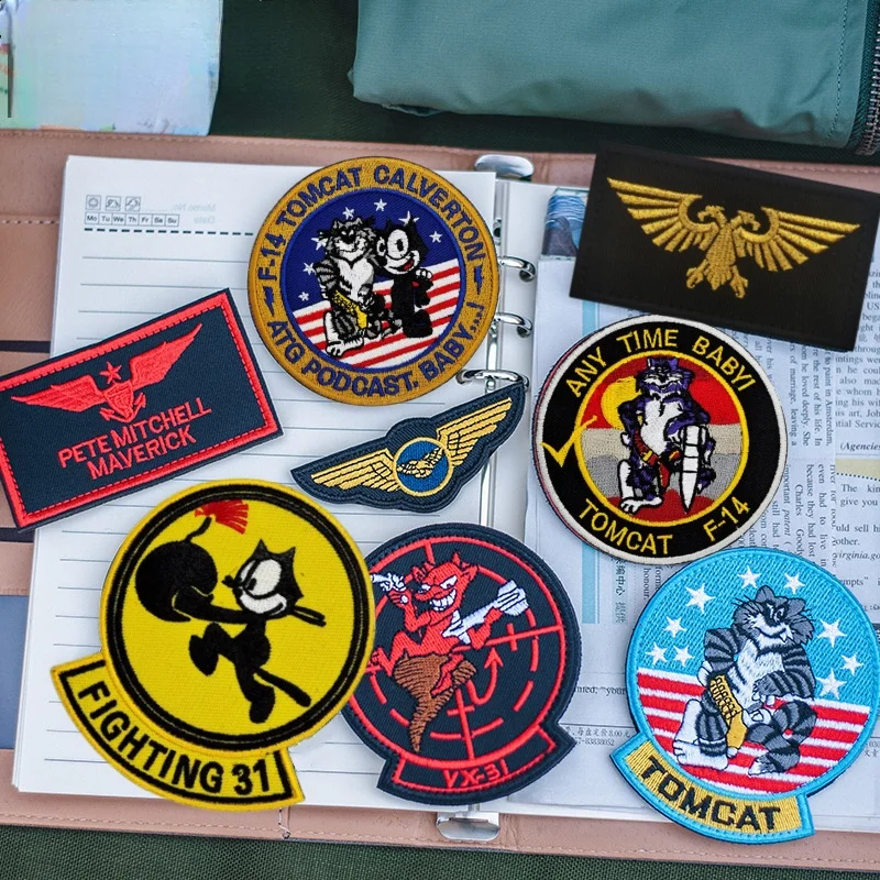 Parche bordado Top Gun Area 7 - Insignia moral para ropa táctica - imagen 3