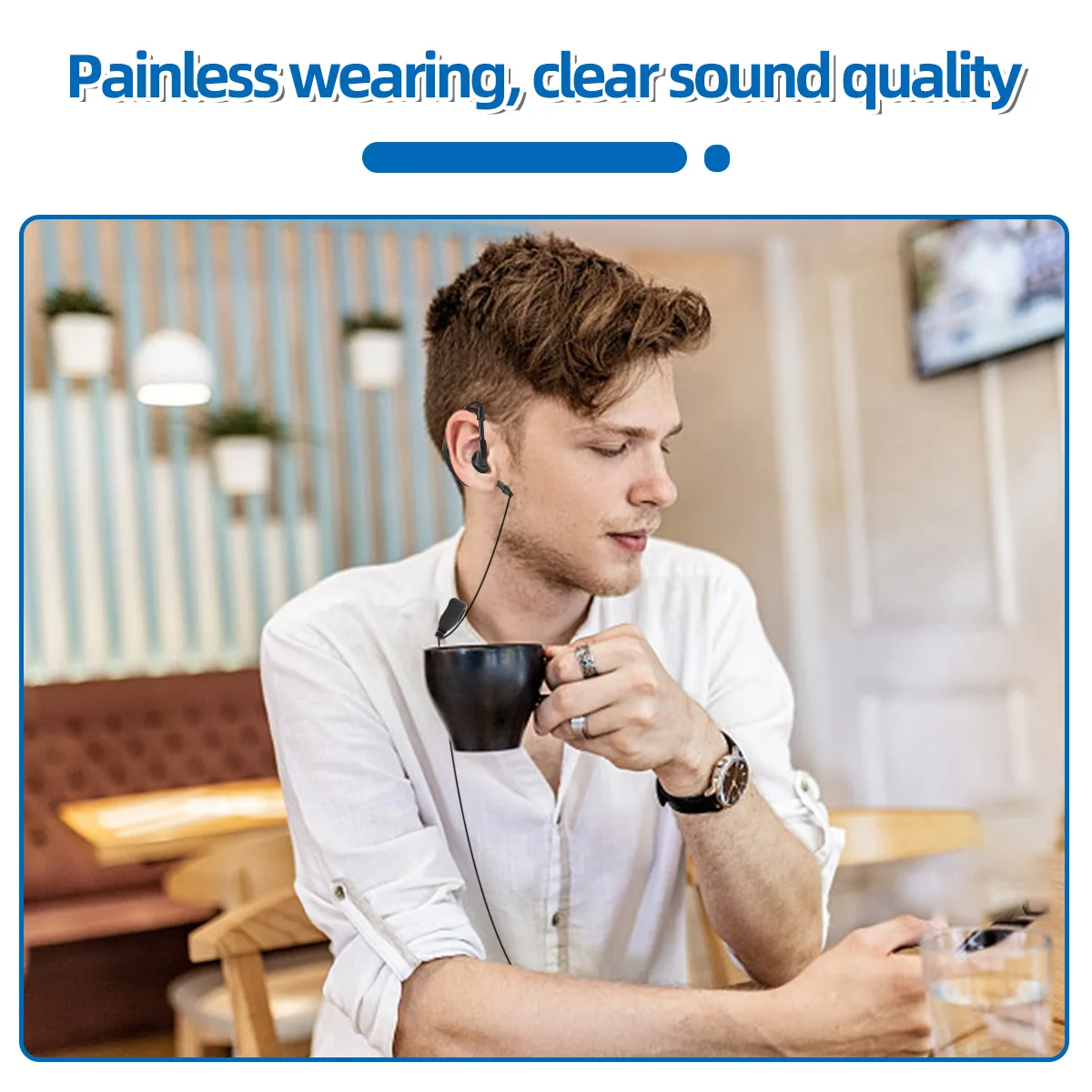 ABBREE Walkie talkie con auriculares USB-C y PTT integrado - imagen 2