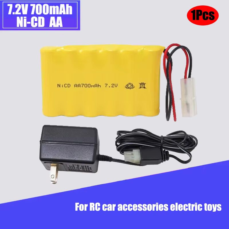 Batería Ni-Cd 7,2V 700mAh y cargador para recambios RC