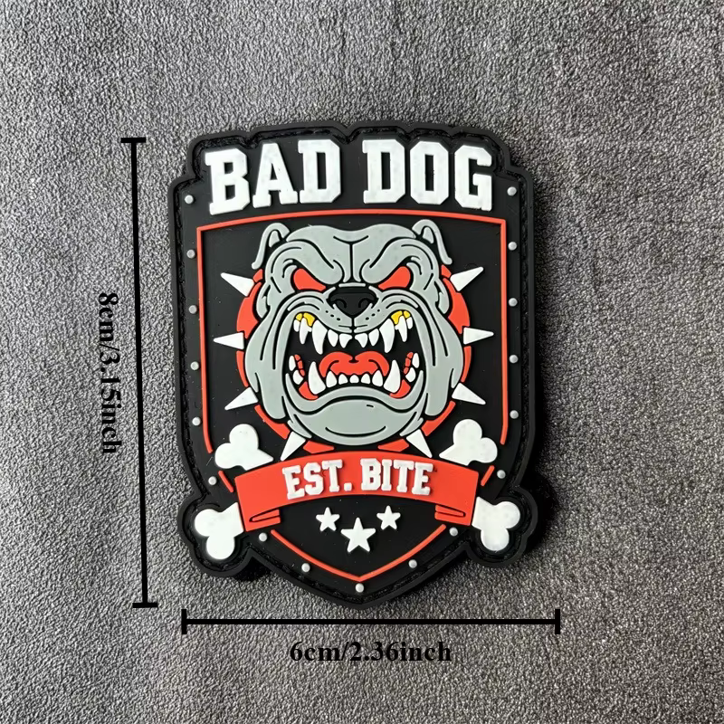 Parche táctico PVC BAD DOG EST.BITE con velcro para mochila - imagen 5