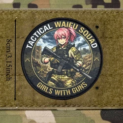 Parche táctico con velcro gancho y bucle estampado anime escuadra