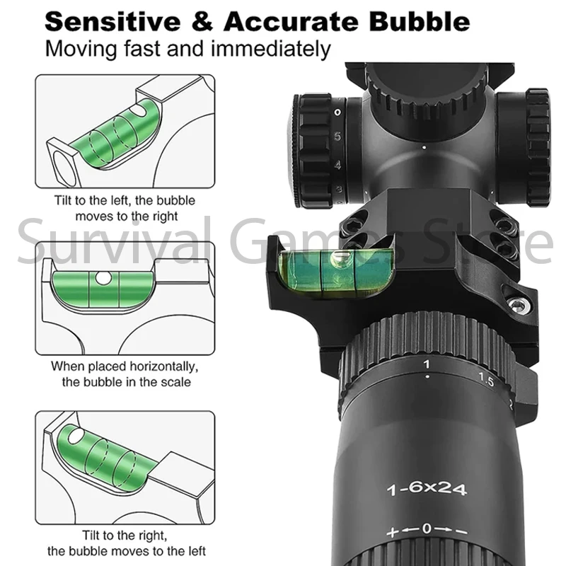 AK M1 Kit soportes para alcance caza nivel burbuja ángulo 25.4-30mm