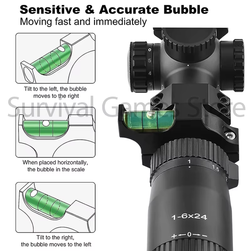Soporte para mira telescópica AK con nivel de burbuja para caza - imagen 2