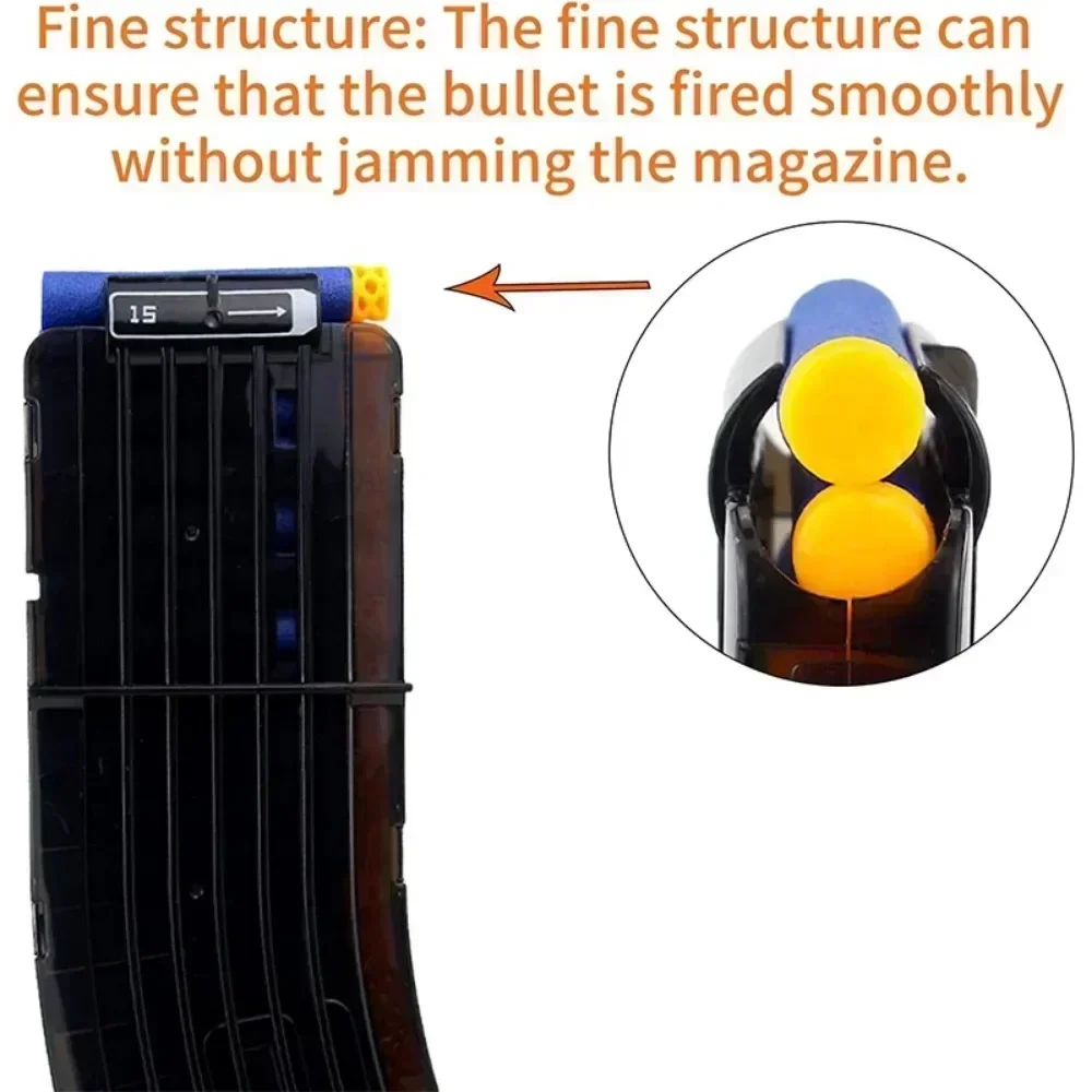 Nerf Elite Magazine clips de recarga rápida tipo plátano curvos - imagen 3