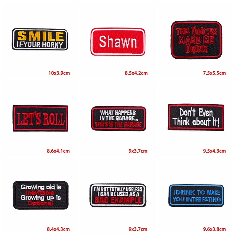 Parche bordado letras cuadradas para coser ropa y accesorios tácticos - imagen 5