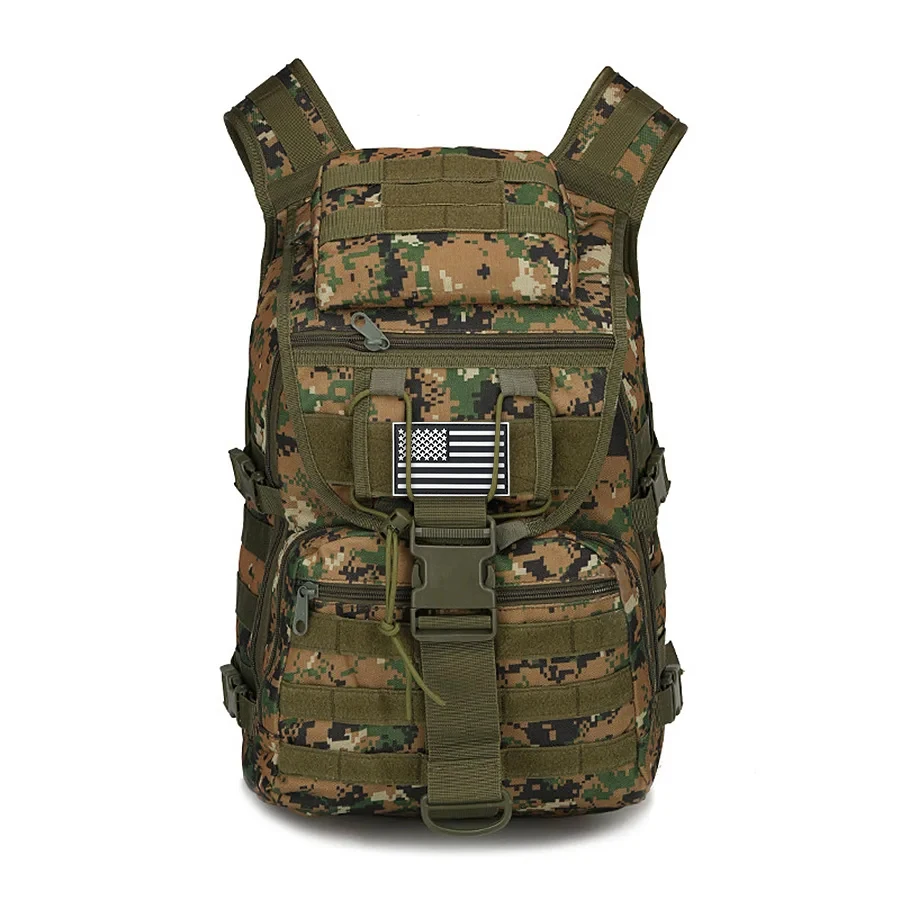 Mochila táctica MOLLE multifunción con cremallera y compartimentos - imagen 3