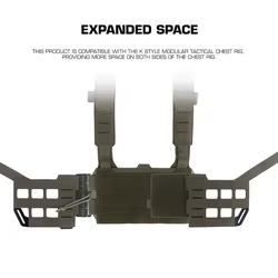 Panel MOLLE Frontal Pechera Táctica – Arnés Escalable para Chaleco