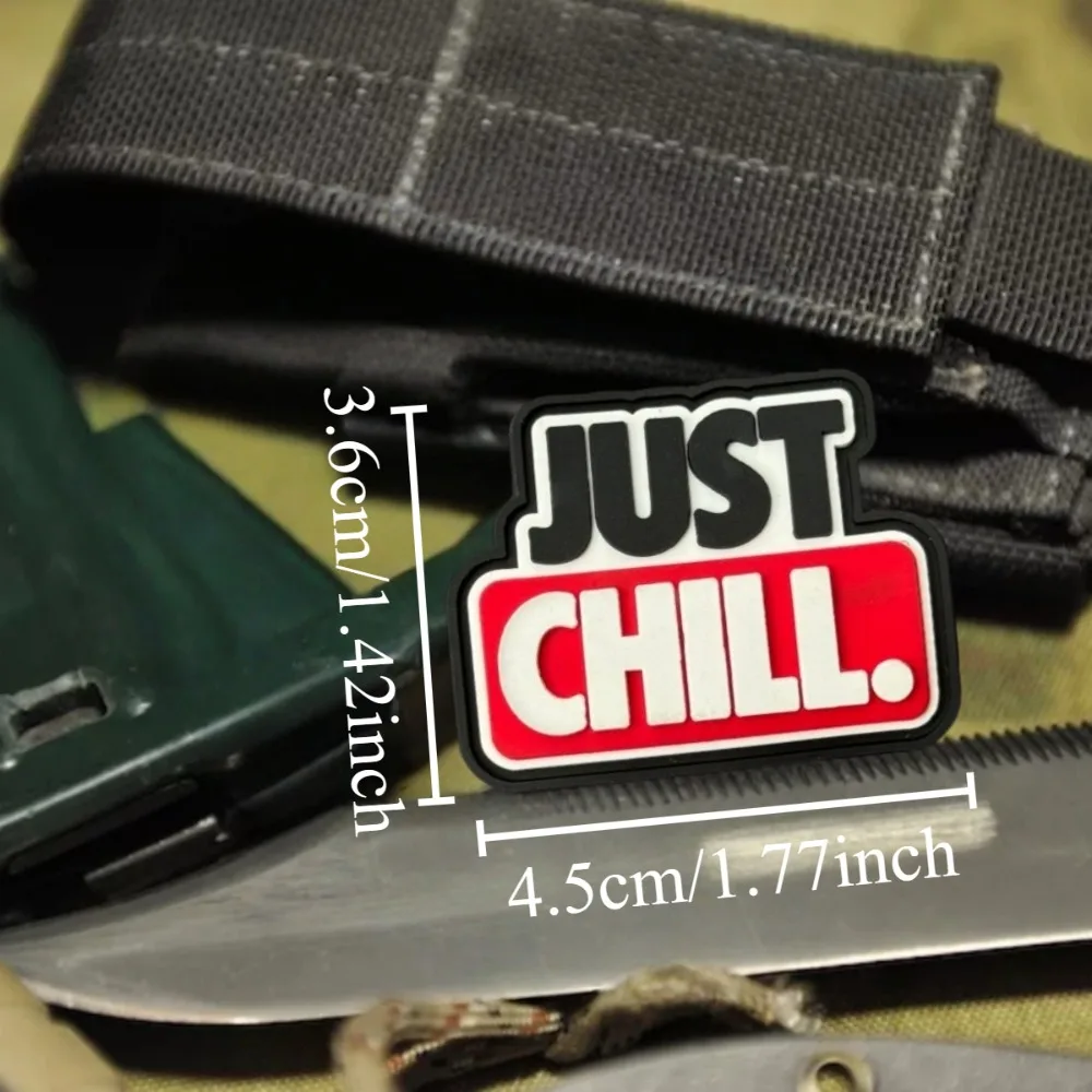 Parche táctico moral Just Chill de goma 3D impermeable - imagen 5