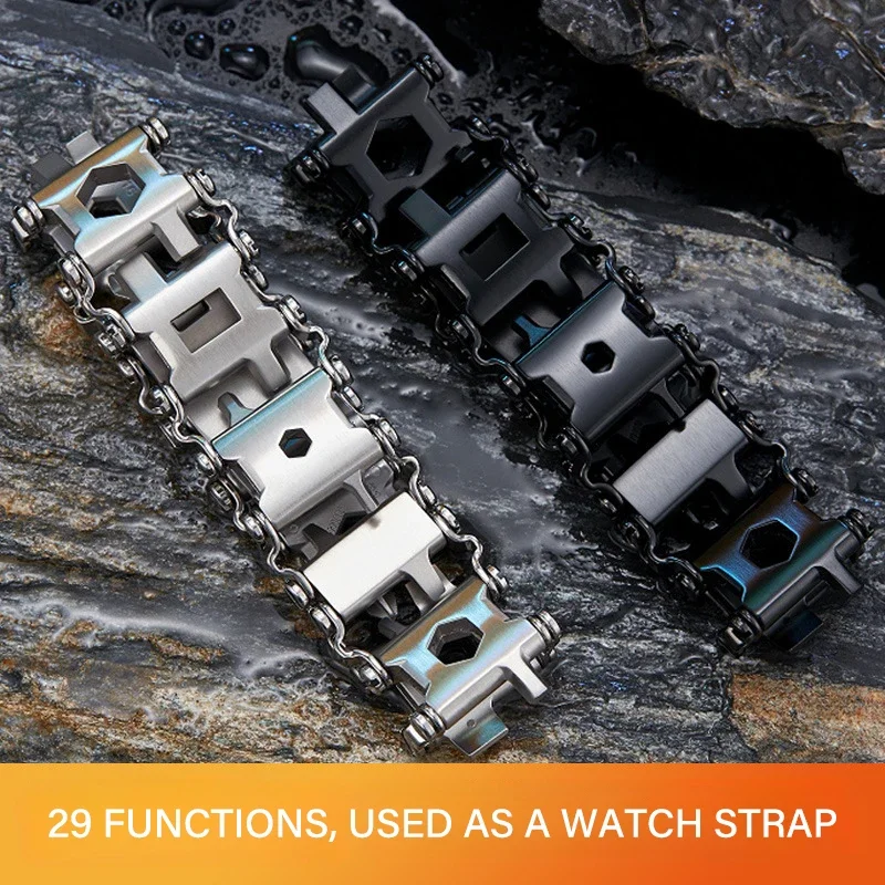 Herramienta multiusos para pulsera de acero inoxidable, outdoor, kit - imagen 3