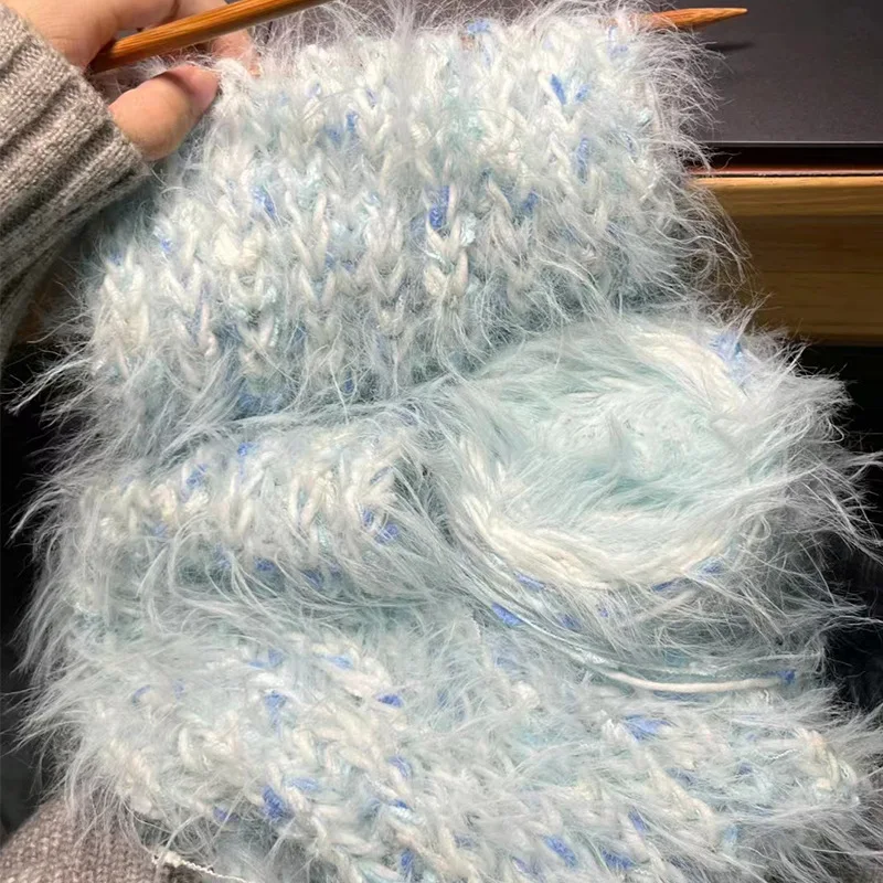Hilo Mohair tonos pastel para tejer