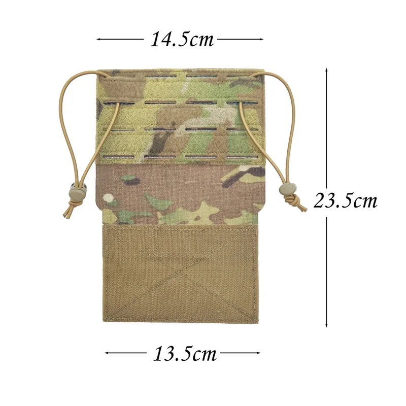 Panel frontal MOLLE con compartimento para uso táctico