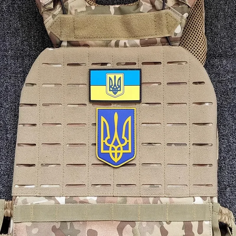 Parche velcro táctico Ukraine – Bandera escudo adhesivo - imagen 2