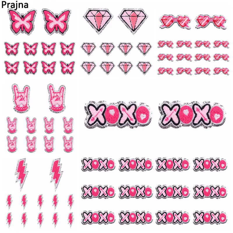Parche bordado chenilla diseño mariposa