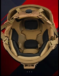 Casco táctico protector ECH MICH2001 fibra de aramida corte alto