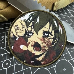 Akhegao parche táctico moral divertida de chica dibujo animado velcro