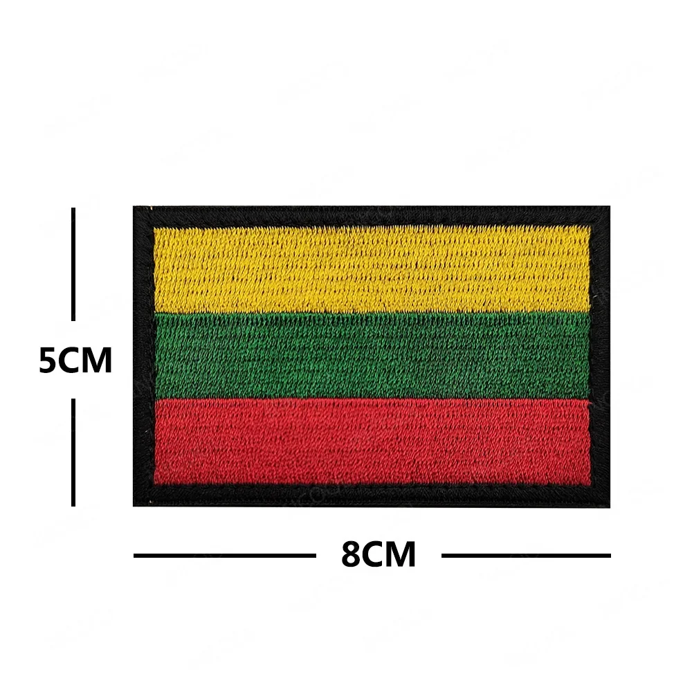 Parche reflectante bandera Lituania bordado – Brazalete táctico - imagen 3