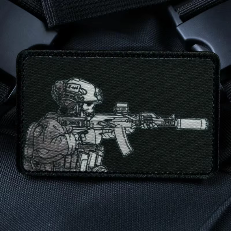 Parche táctico velcro silueta soldado – Para uniforme militar - imagen 3