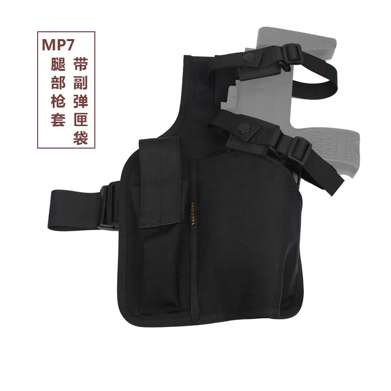 Funda táctica MP7 para pierna modular con porta cargador recambio - imagen 5