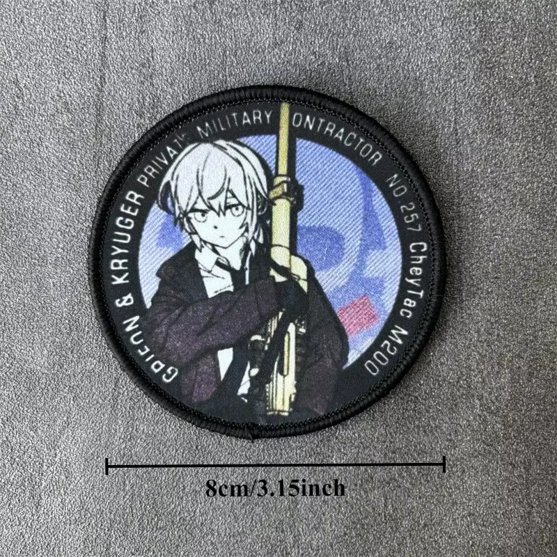 Parche morale anime con gancho táctil resistente para mochilas y equipo