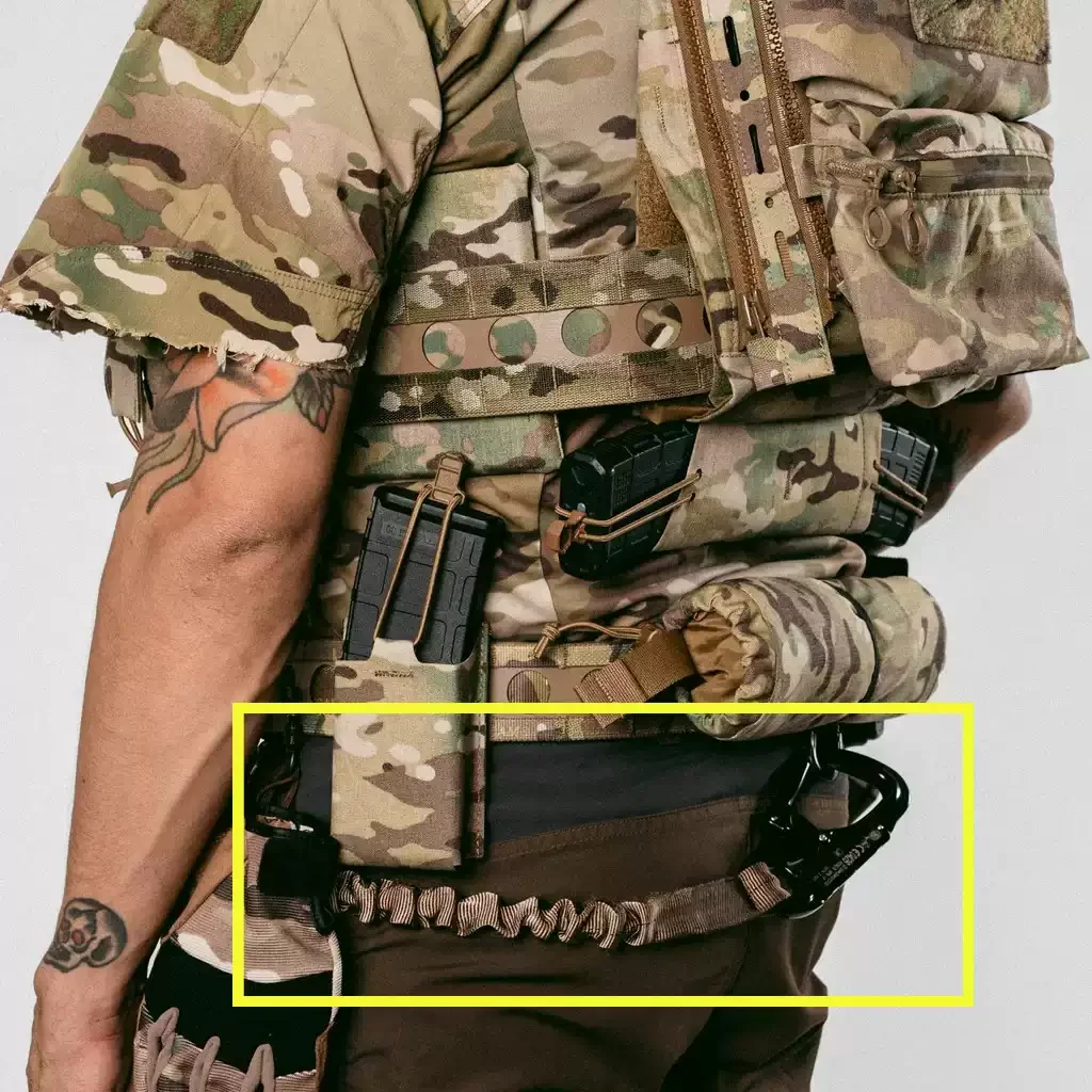 Hebilla táctica liberación rápida tipo rana para cuerda elástica - imagen 5
