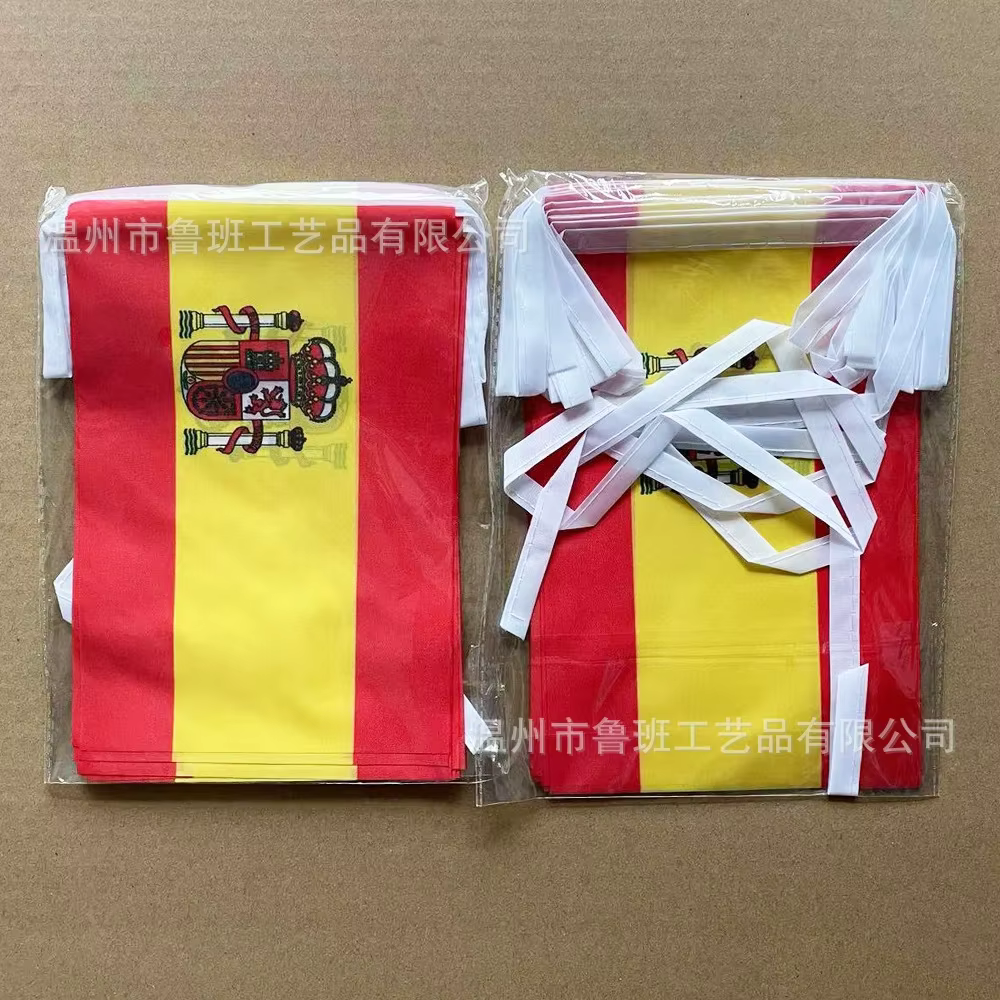 Decoración con banderines de España 14x21cm