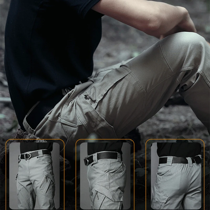 Pantalones tácticos impermeables multibolsillos para hombre - imagen 3