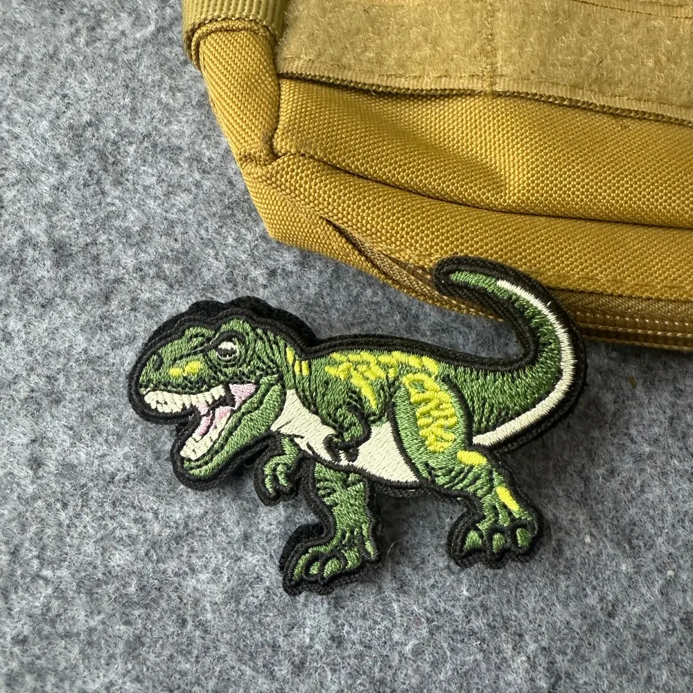 Parche táctico bordado dinosaurio – Insignia moral con velcro