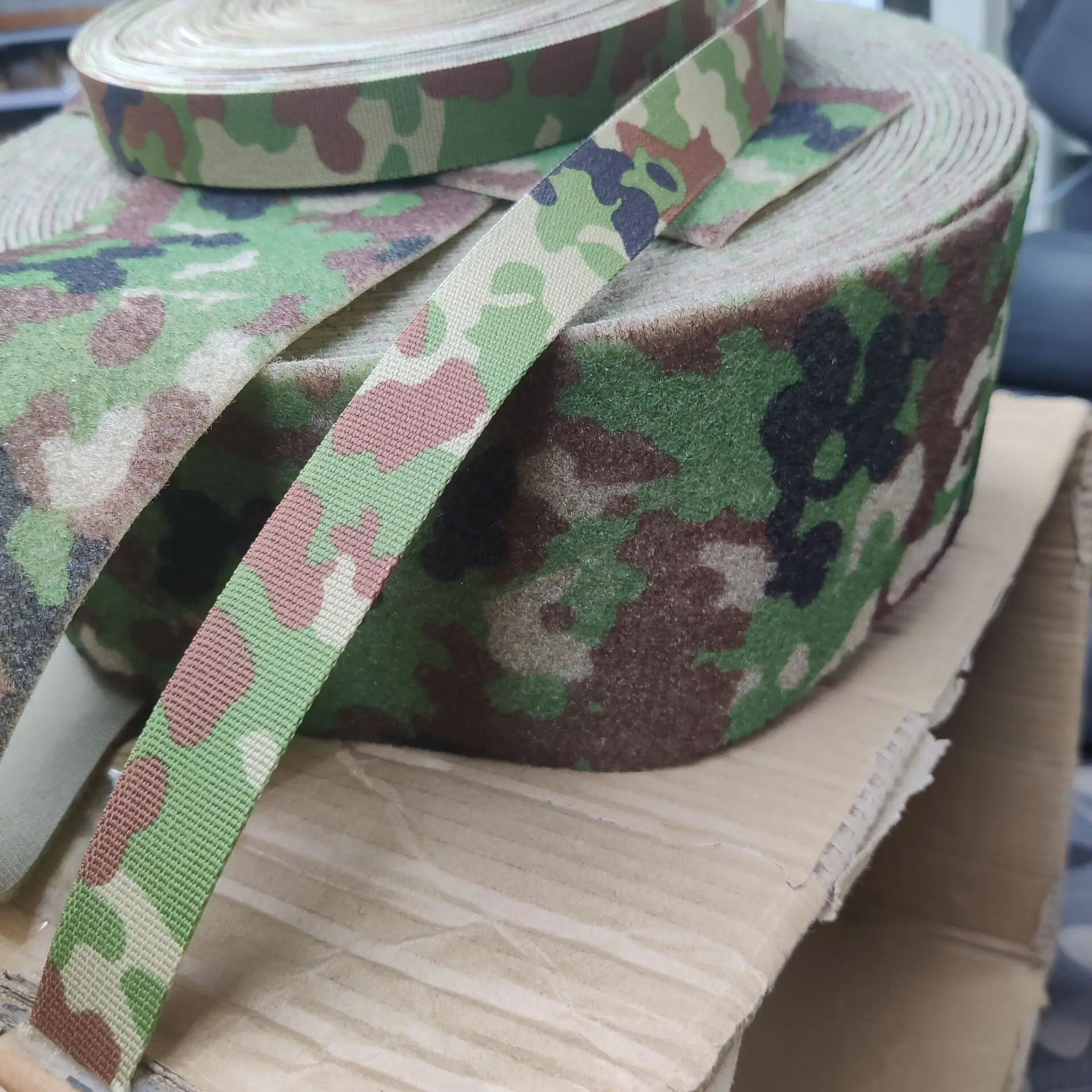 JSDF correa con velcro MOLLE camuflaje de jungla nylon para chaleco
