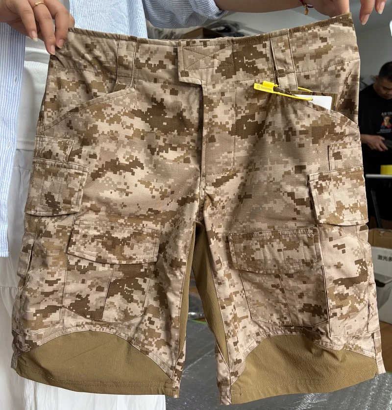 Bermudas tácticas resistentes a desgarros nailon y algodón multicolor