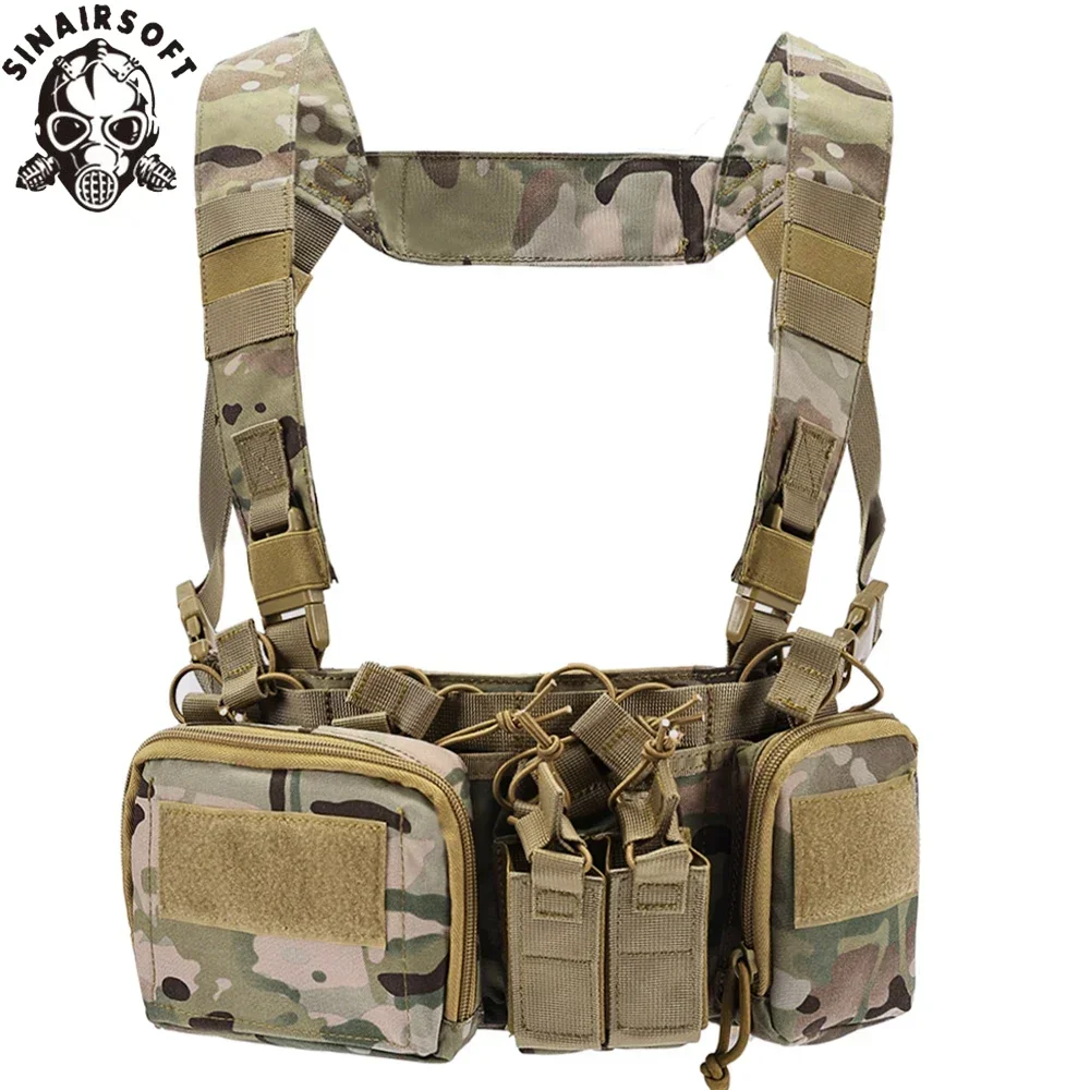 SINAIRSOFT Chaleco Táctico MOLLE nailon con bolsillos para cargadores - imagen 4