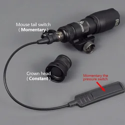 Interruptor táctico SureFire M300 M600 V2 doble función para linterna