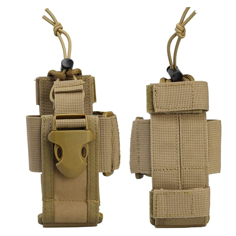 Bolsa táctica MOLLE ajustable para walkie talkie – riñonera de nailon - imagen 5