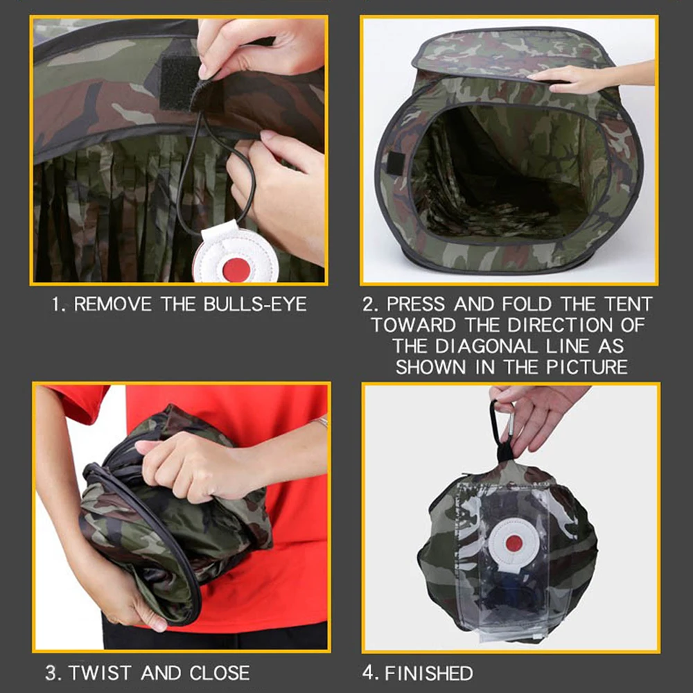 Tirachinas táctico plegable con dianas y bolsa de transporte - imagen 5