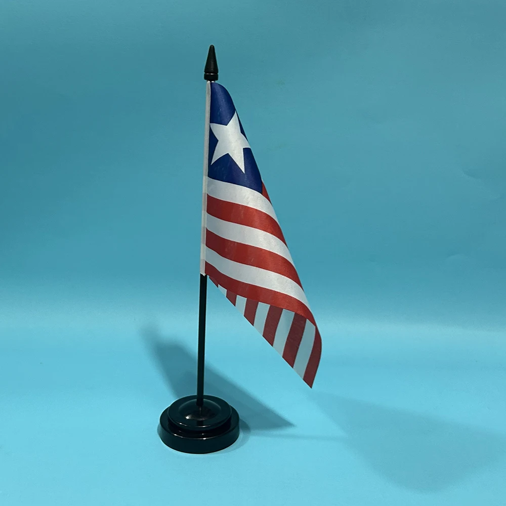 SKY FLAG Bandera Liberia poliéster para escritorio - imagen 2