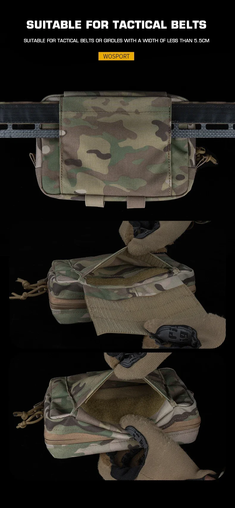 Bolsa táctica R-serie GP Drop Pouch detalle de materiales
