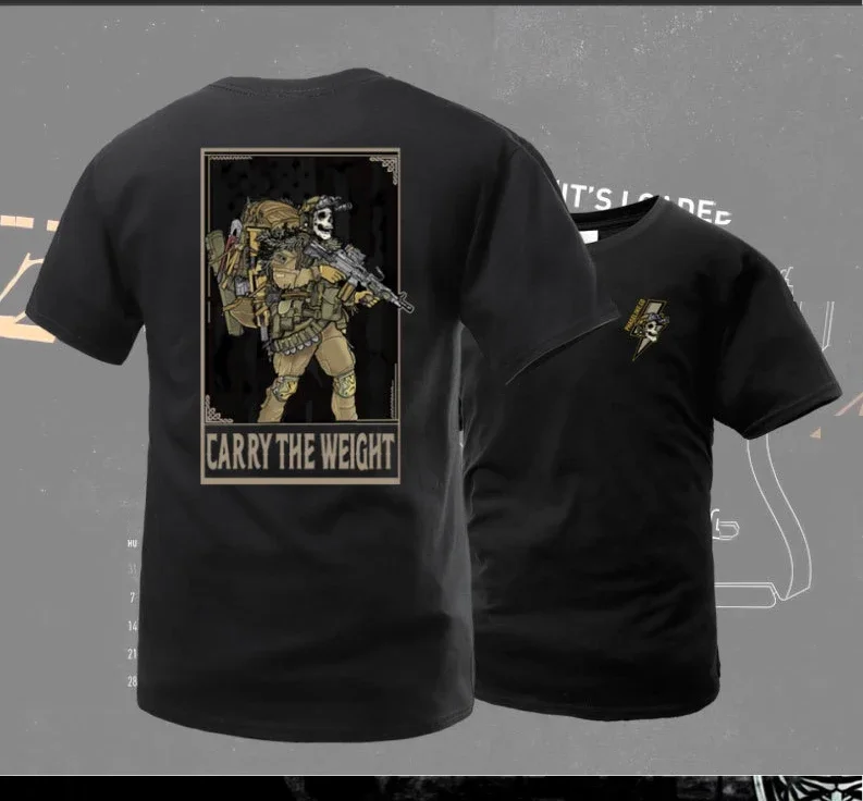 Camiseta táctica de entrenamiento hombre militar manga corta negra - imagen 3