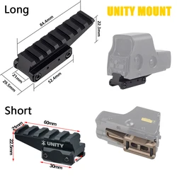 Montura elevadora Picatinny de 21 mm para visor y punto rojo