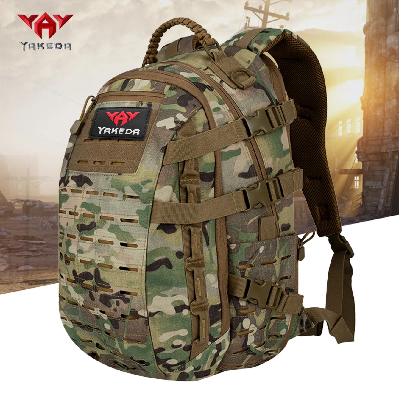 Mochila YAKEDA MOLLE exterior gran capacidad con arnés - imagen 2