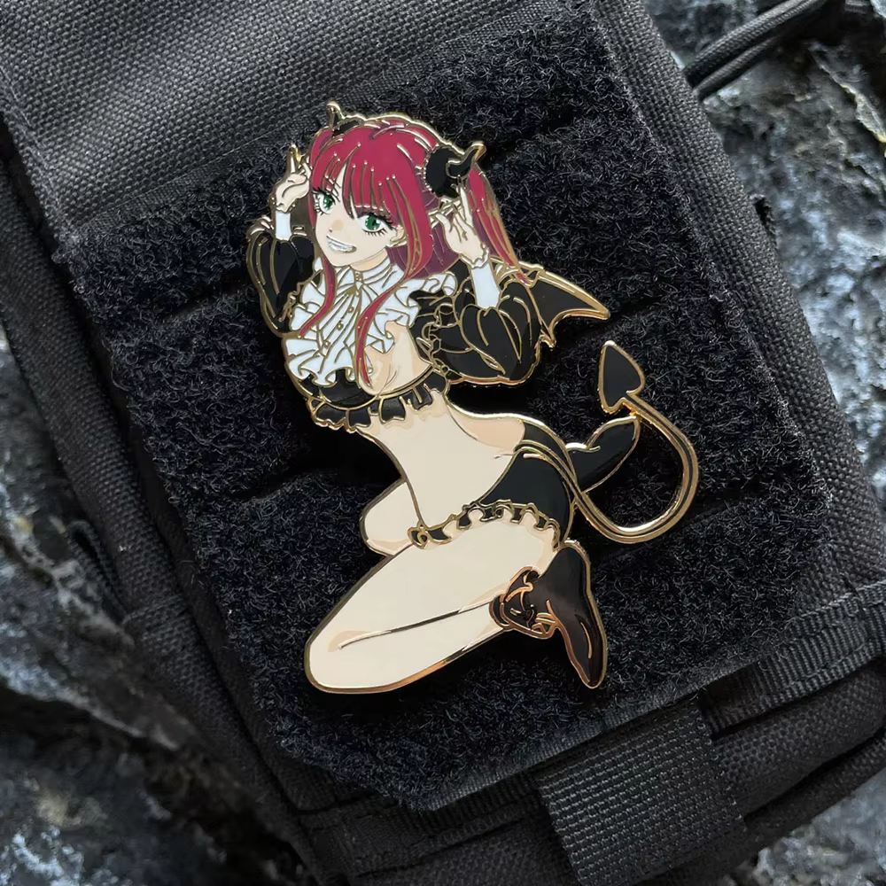 Parche metálico esmaltado Kitagawa Umi Yume para mochila táctica MOLLE - imagen 2