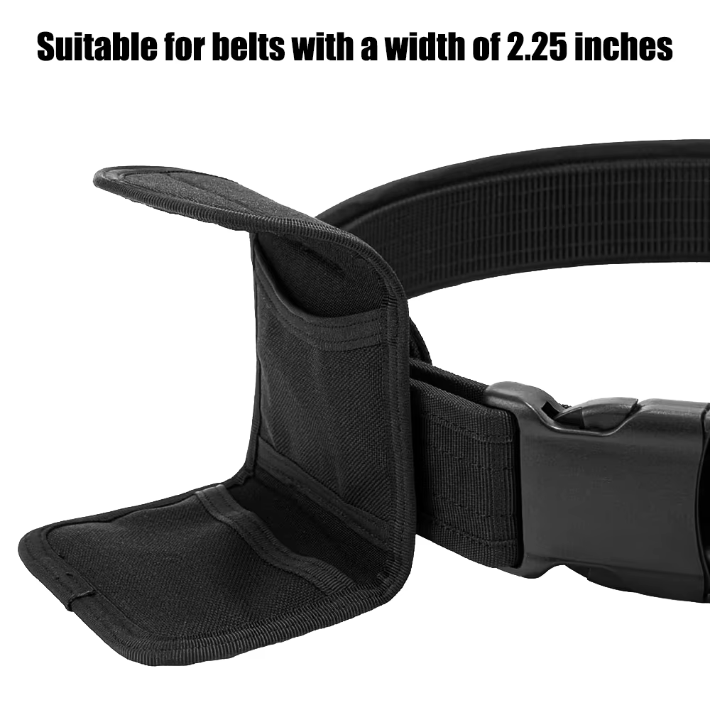Bolsa para guantes con cinturón - doble bolsillo en nailon negro - imagen 3