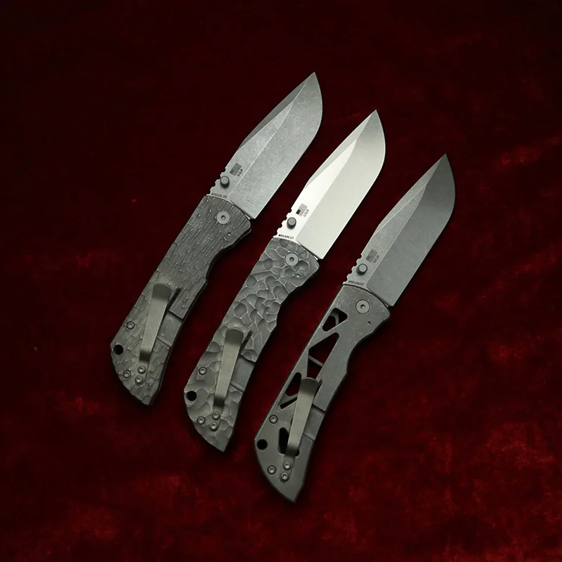 LEMIFSHE Mac2 Navaja plegable EDC de titanio y acero MagnaCut - imagen 3