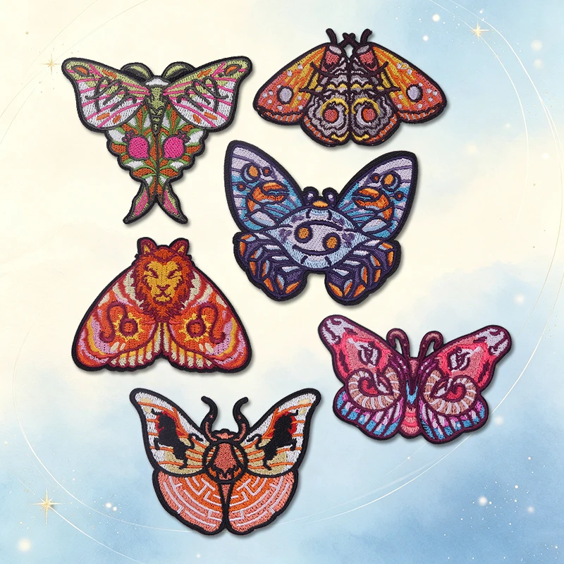 Parches termoadhesivos bordados mariposa de las constelaciones - imagen 4