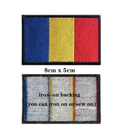 Parche bordado bandera rumana para brazalete táctico