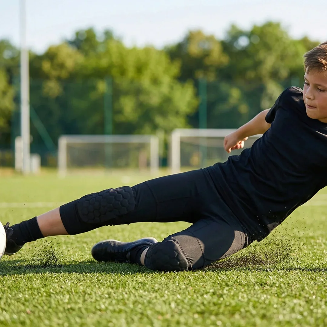 Mallas de compresión niño acolchadas con rodilleras para entrenamiento - imagen 2