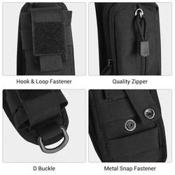Bolsa táctica MOLLE hombro con correa para herramientas EDC