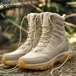 XIANG GUAN Botas tácticas impermeables de senderismo en cuero