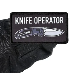 KNIFE OPERATOR – Parche táctico de moral con gancho y bucle